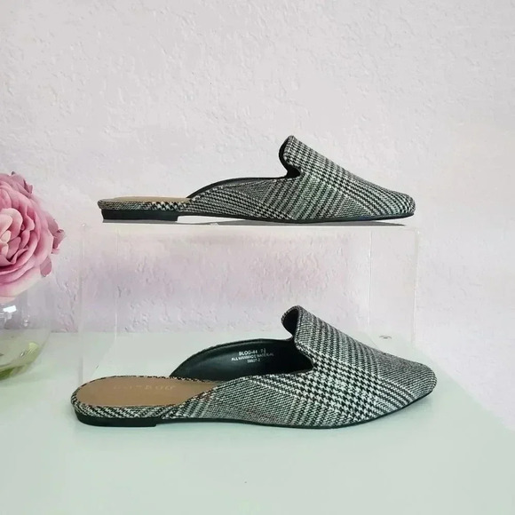 Bamboo Houndstooth Slip On Mule - Picture 1 of 4
